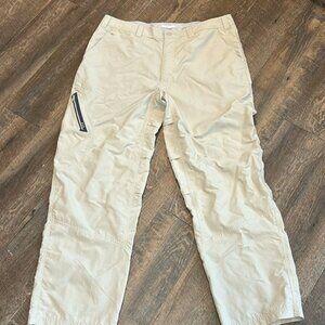 Mens Columbia PFG‎ Airgill Chill Pants Size 36  Omni-Shade Tan Khaki